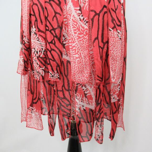 WORTH New York Red Silk Fringe Fire Dress Women’s Size 6 - Picture 3 of 12